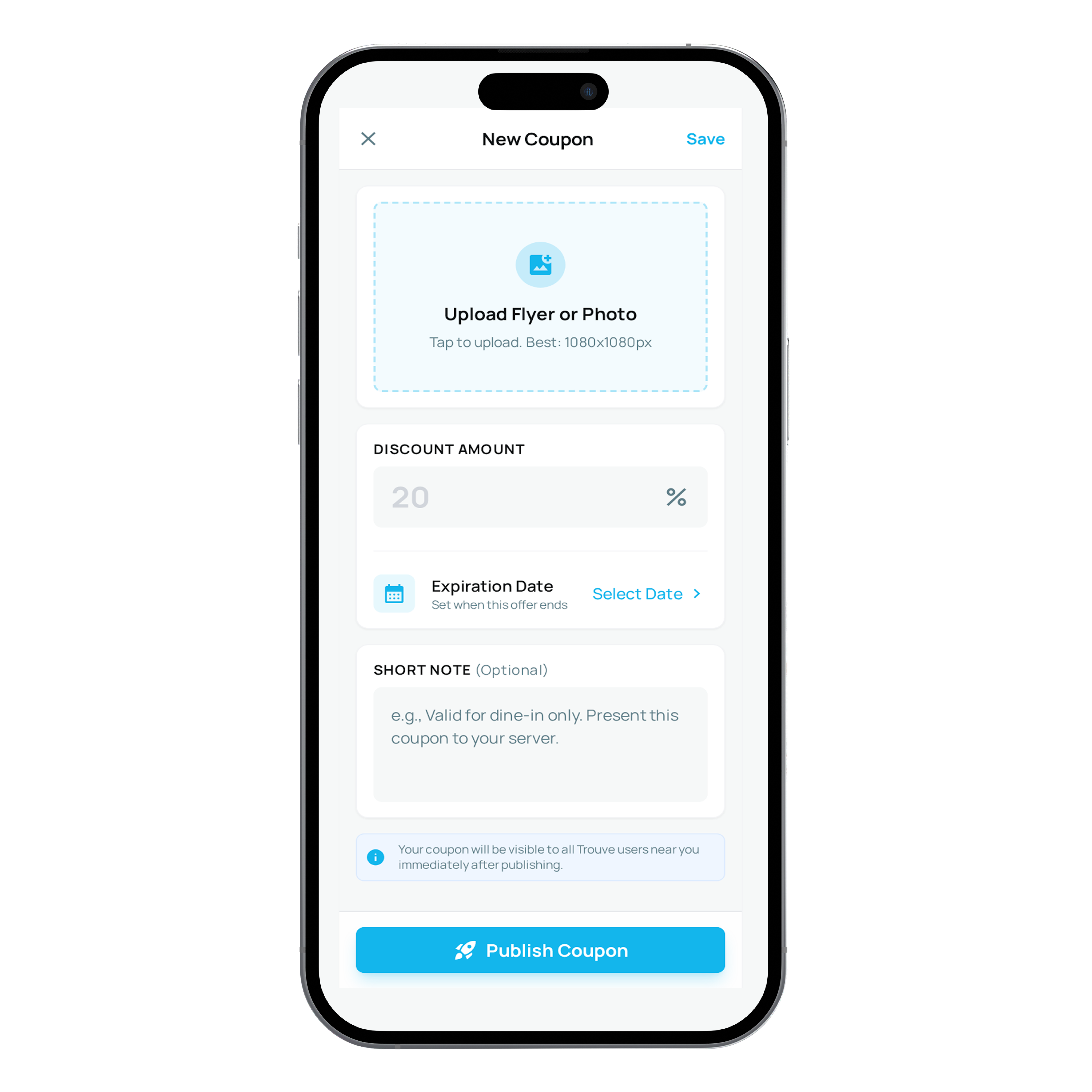 Create a coupon for your business